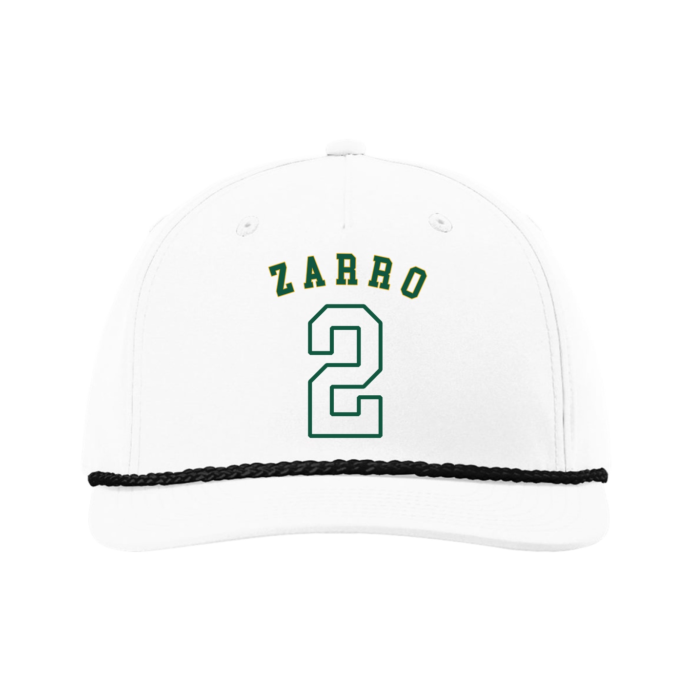 Five-Panel Classic Rope Cap — Shirsey Arch in White