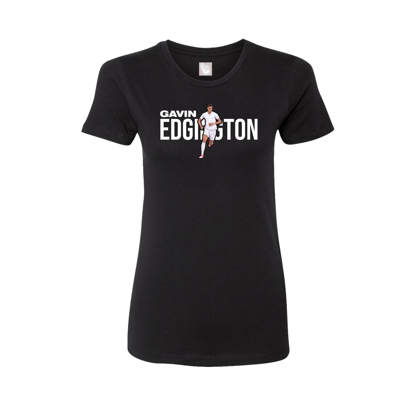 Fitted Women's Tee — Player Name in Black