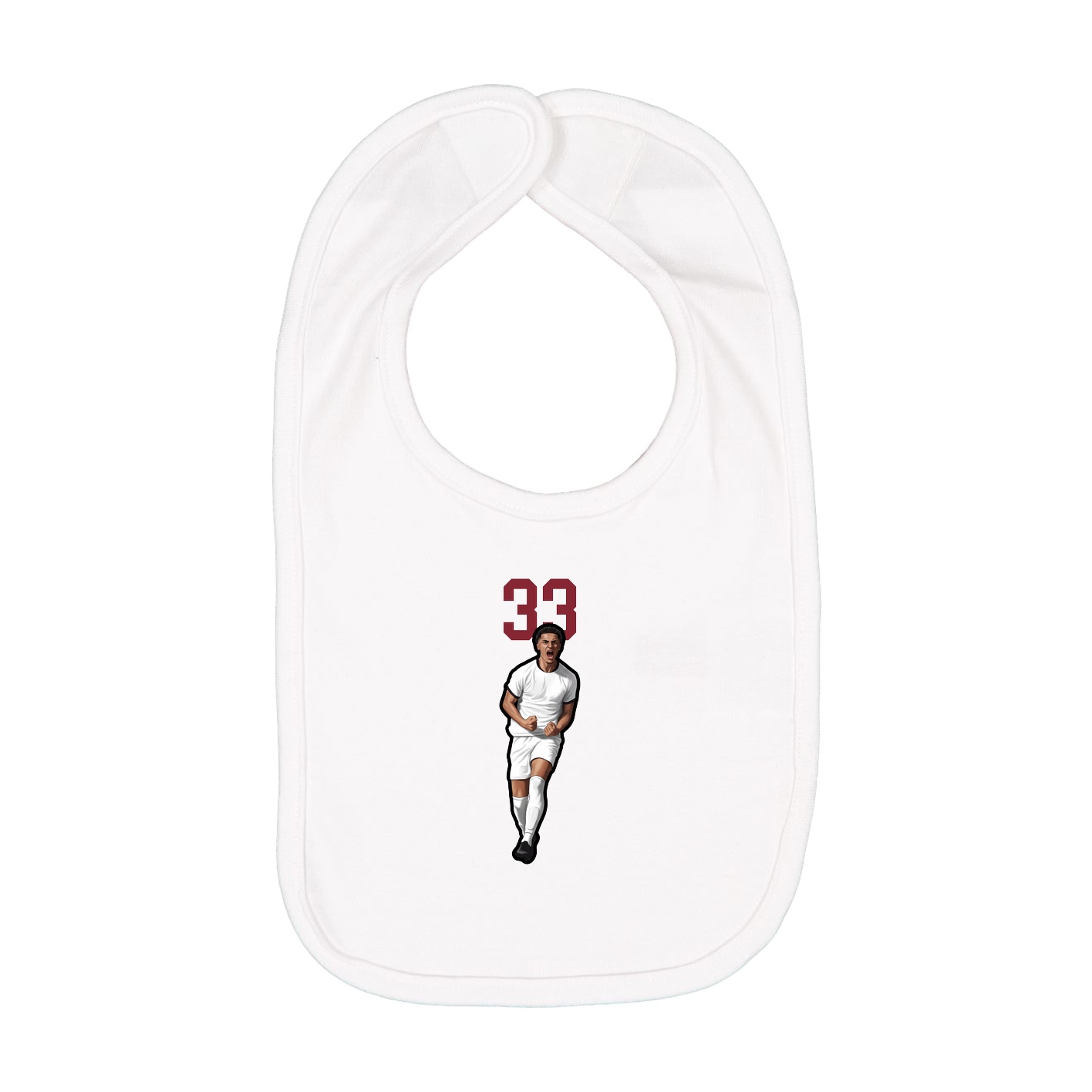 Infant Bib — Number Top in White