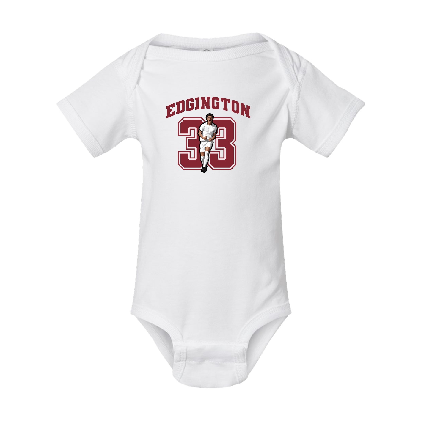 Baby Onesie — Number in White