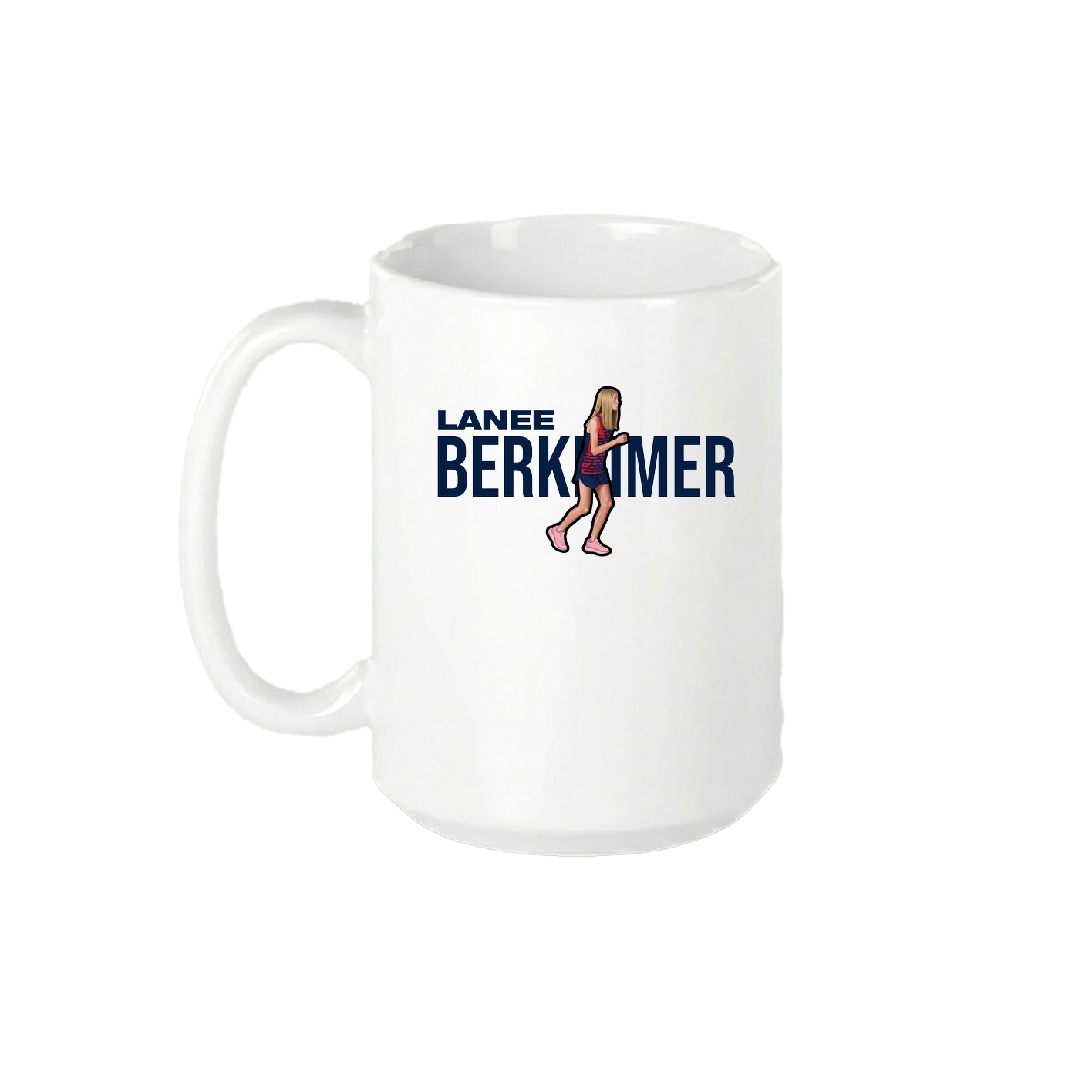 15oz Coffee Mug — Player Name in White