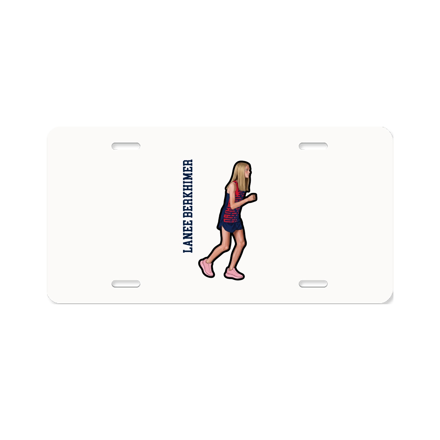 License Plate — Name Vertical in Classic