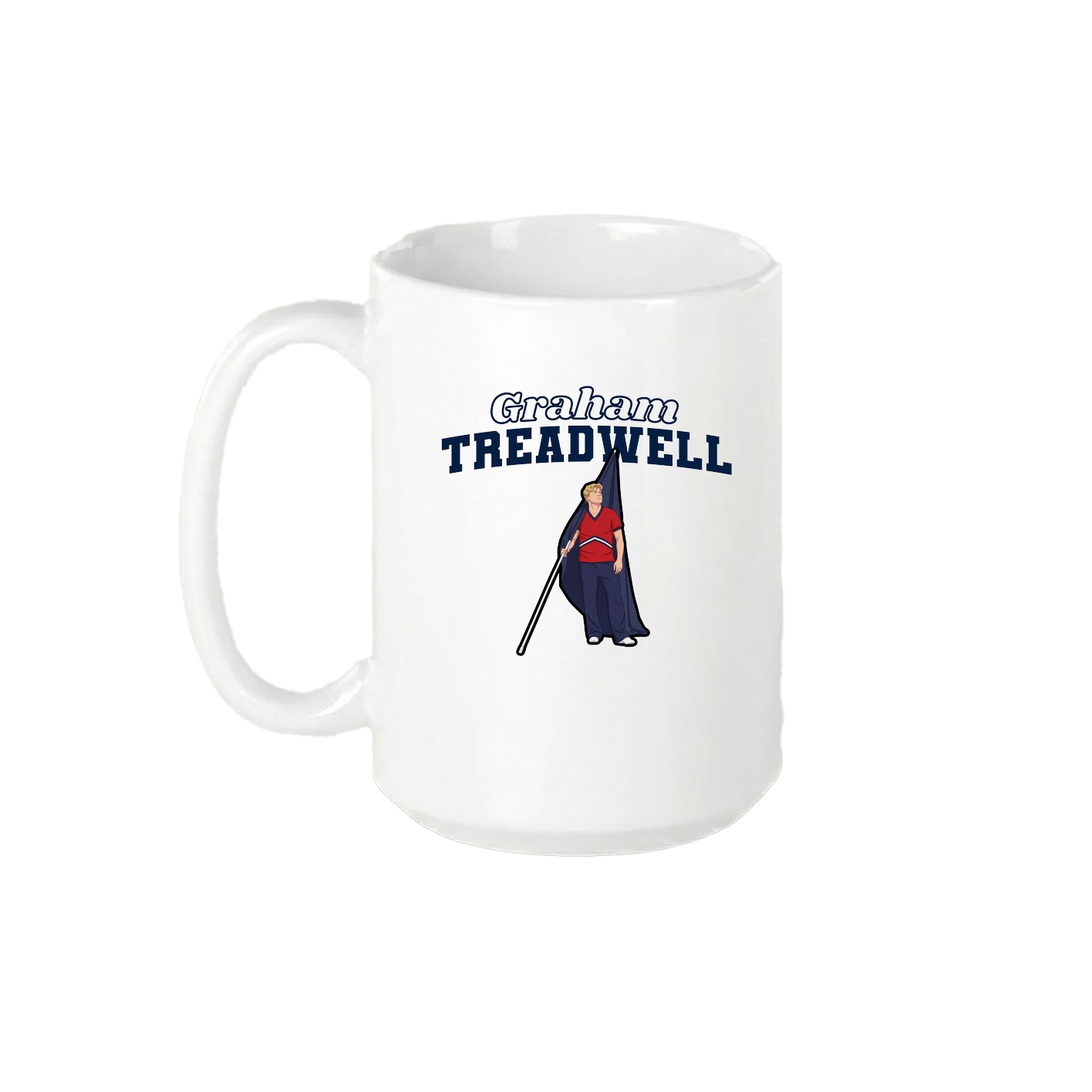 15oz Coffee Mug — Name Arch in White