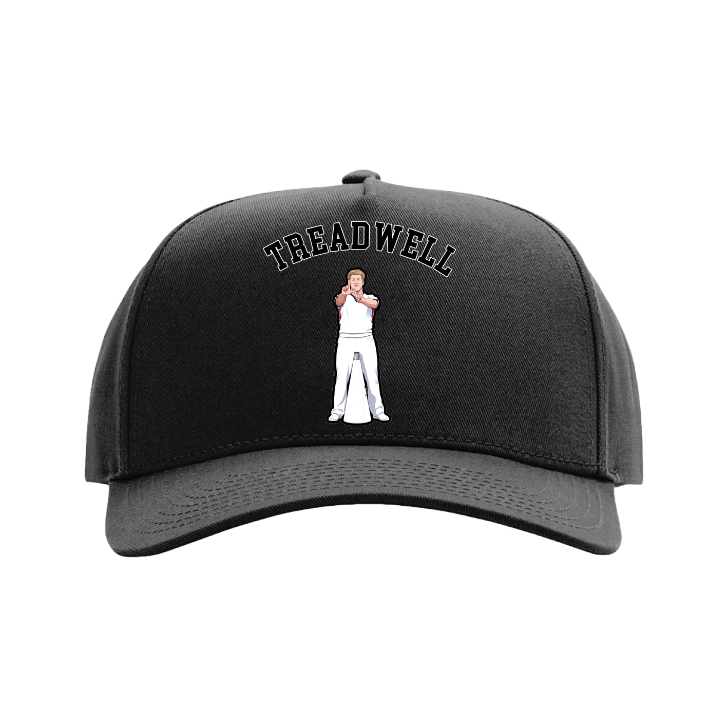 Full Fabric Five-Panel Champ Cap — Shirsey Arch in Black