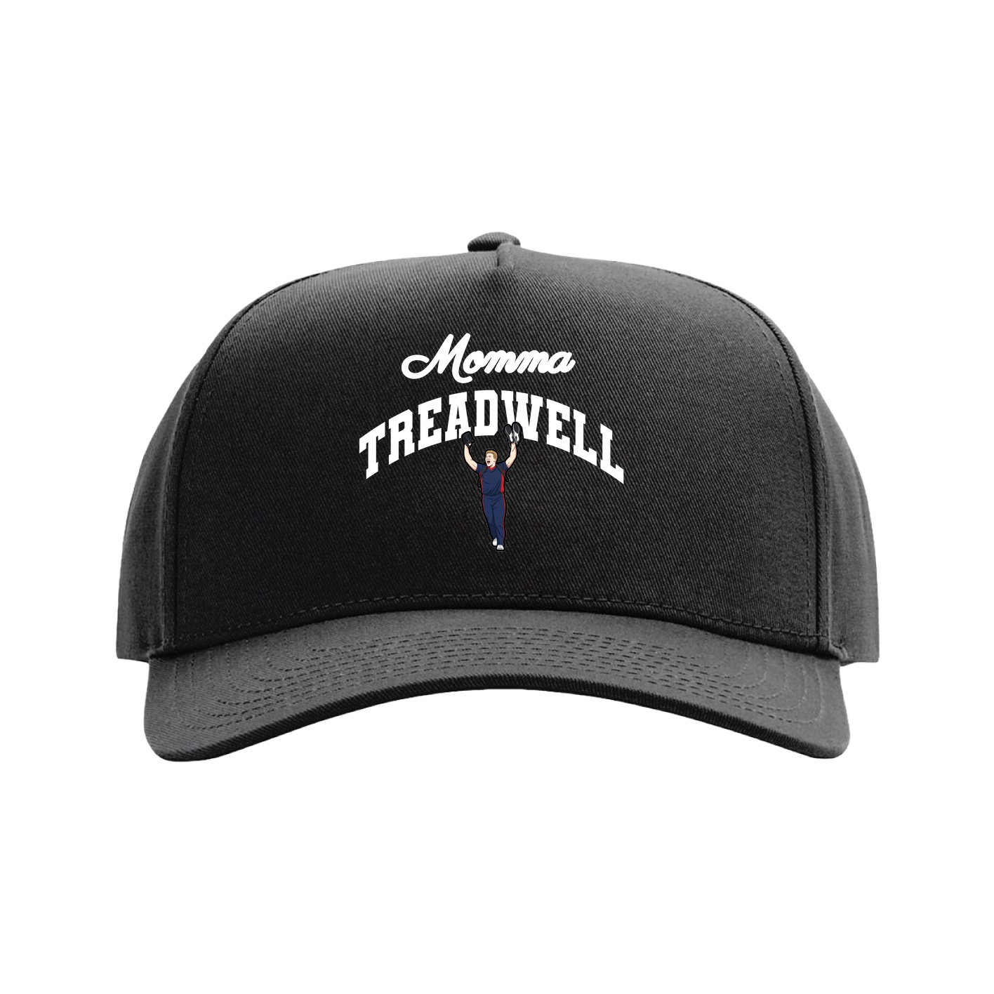 Full Fabric Five-Panel Champ Cap — Mothers Day Arch in Black