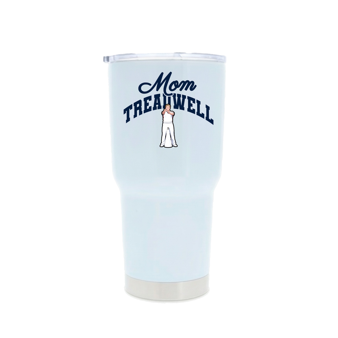 30oz Stainless Steel Tumbler — Mothers Day Arch in White