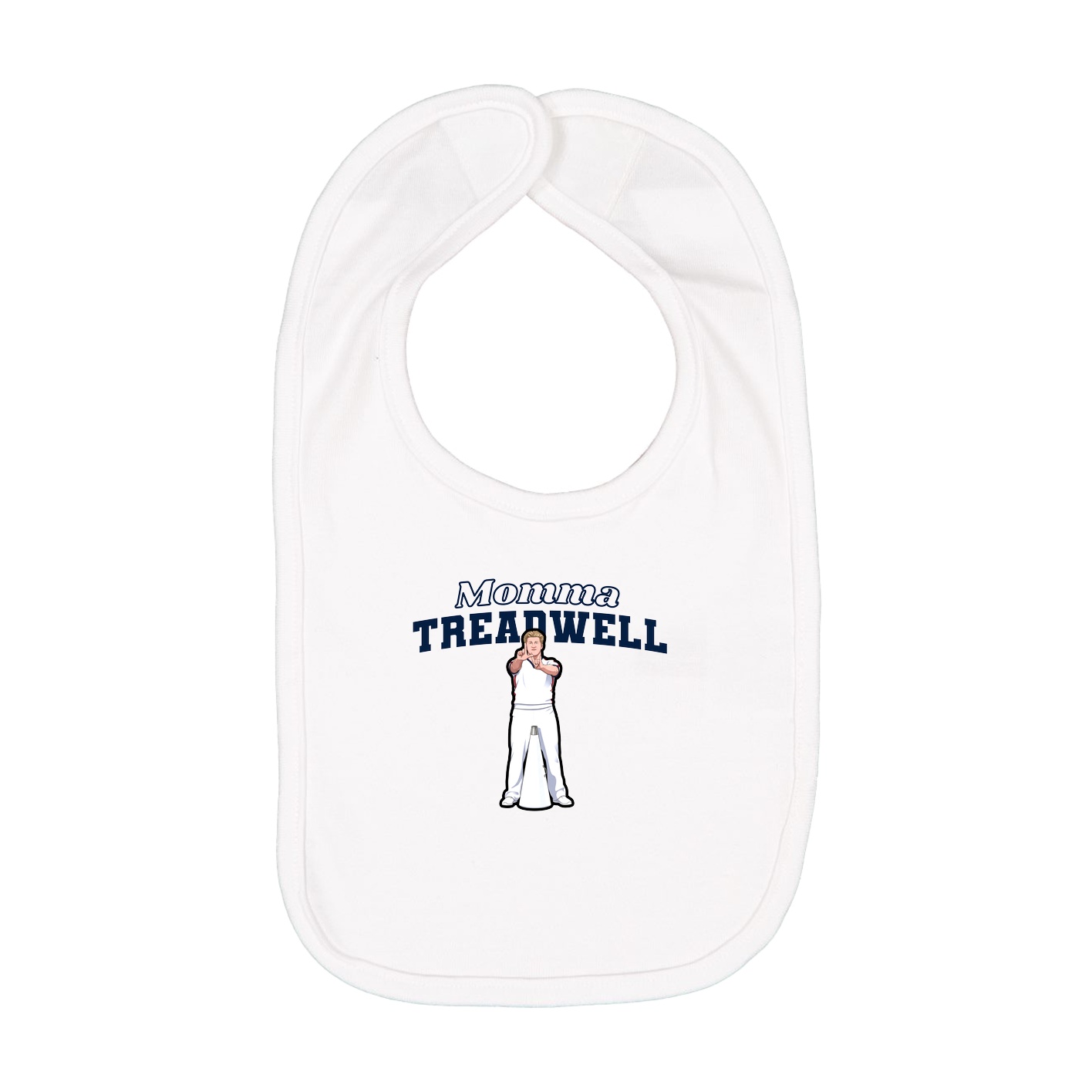 Infant Bib — Mothers Day Block in White