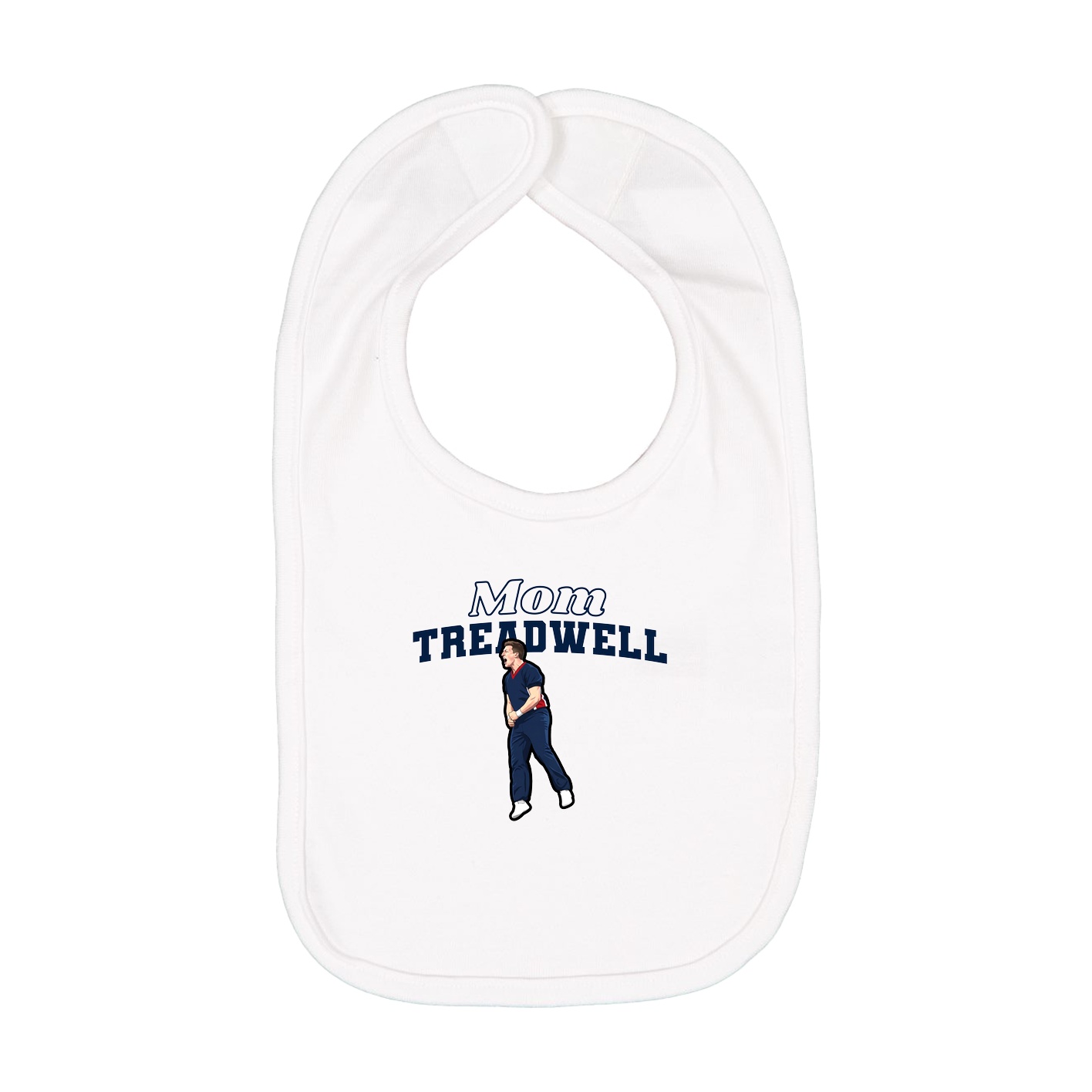 Infant Bib — Mothers Day Block in White