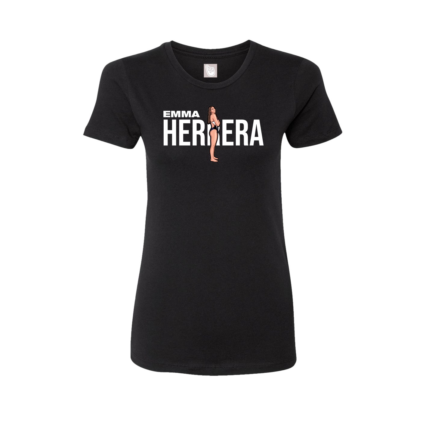Fitted Women's Tee — Player Name in Black
