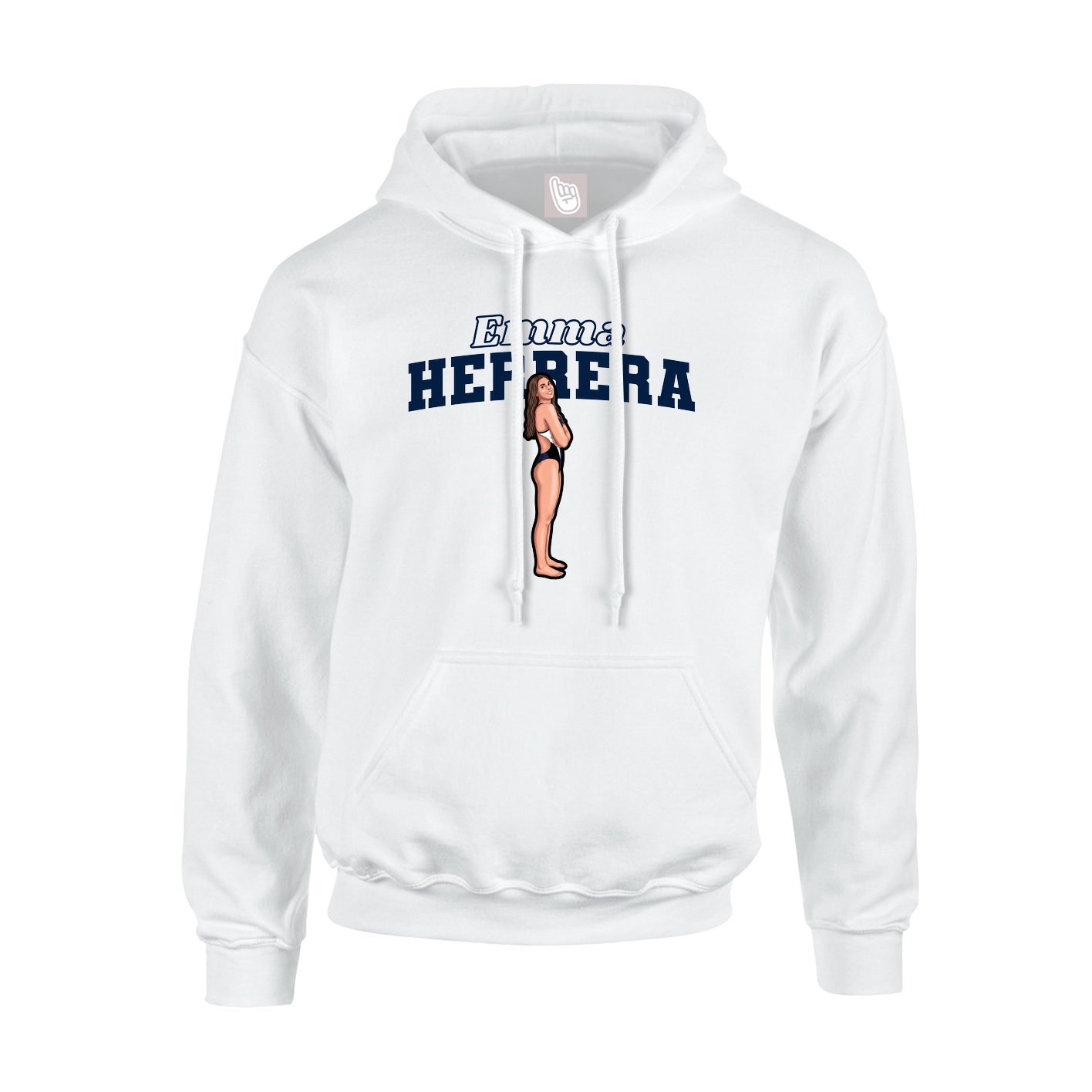 Hoodie — Name Arch in White