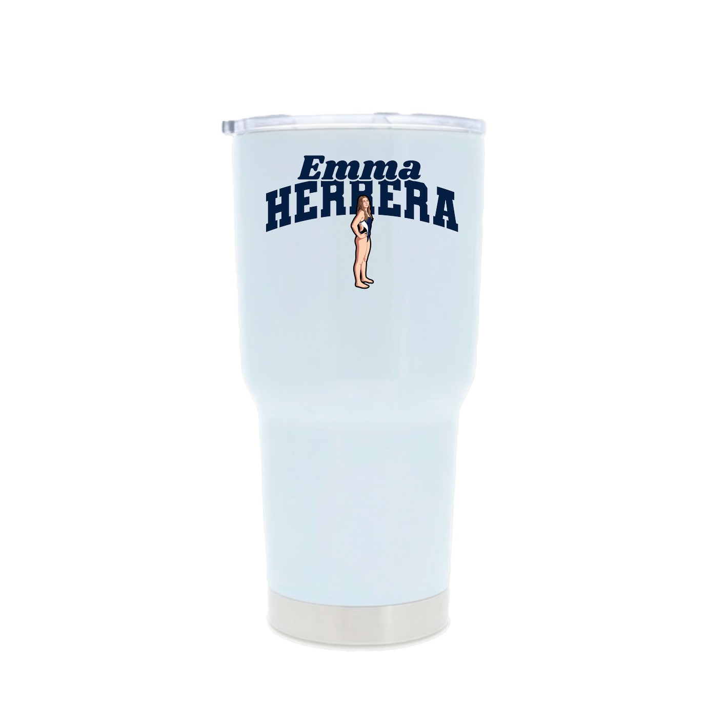 30oz Stainless Steel Tumbler — Signature Arch in White