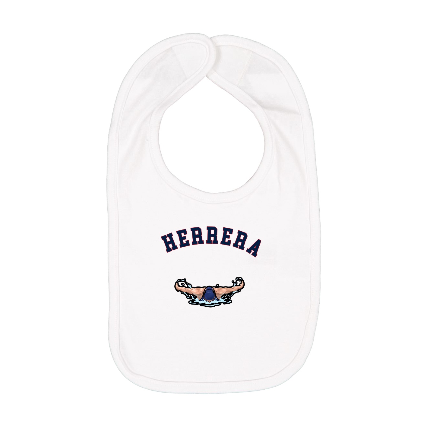 Infant Bib — Shirsey Arch in White