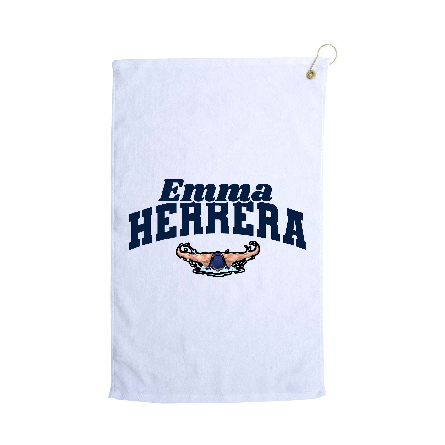 Golf Towel — Signature Arch in White