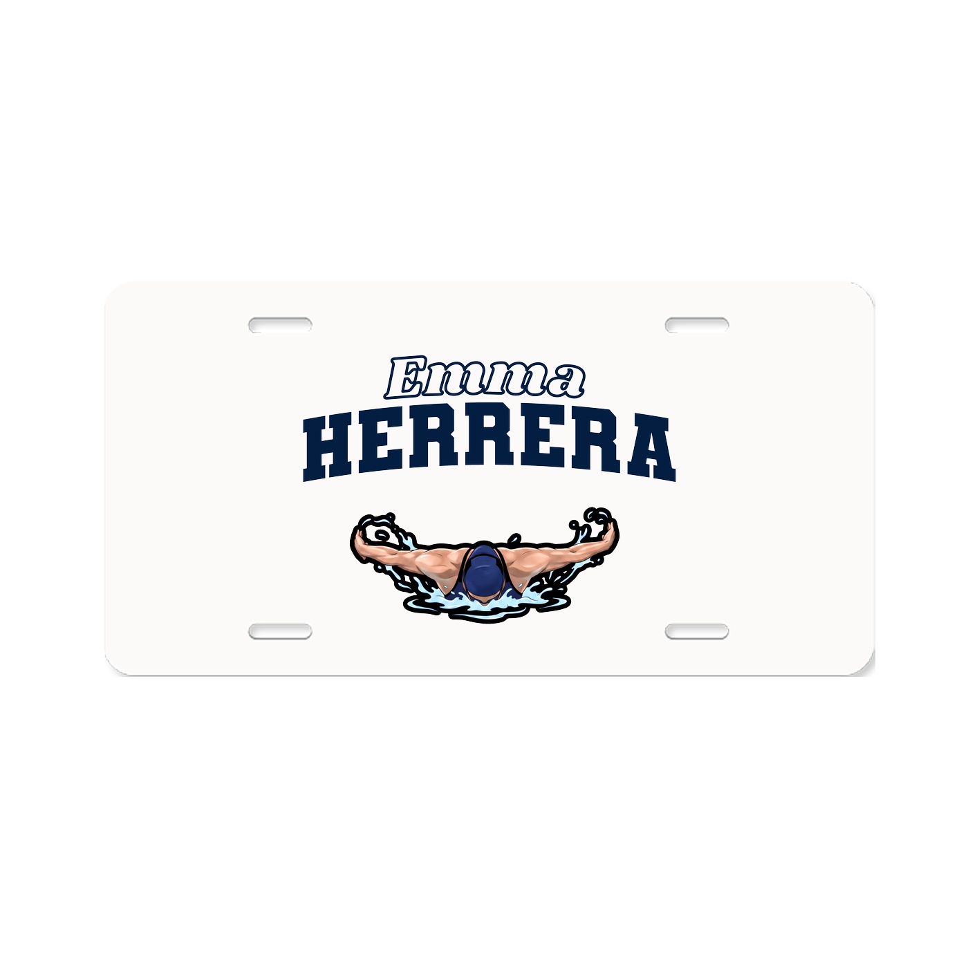 License Plate — Name Arch in Classic