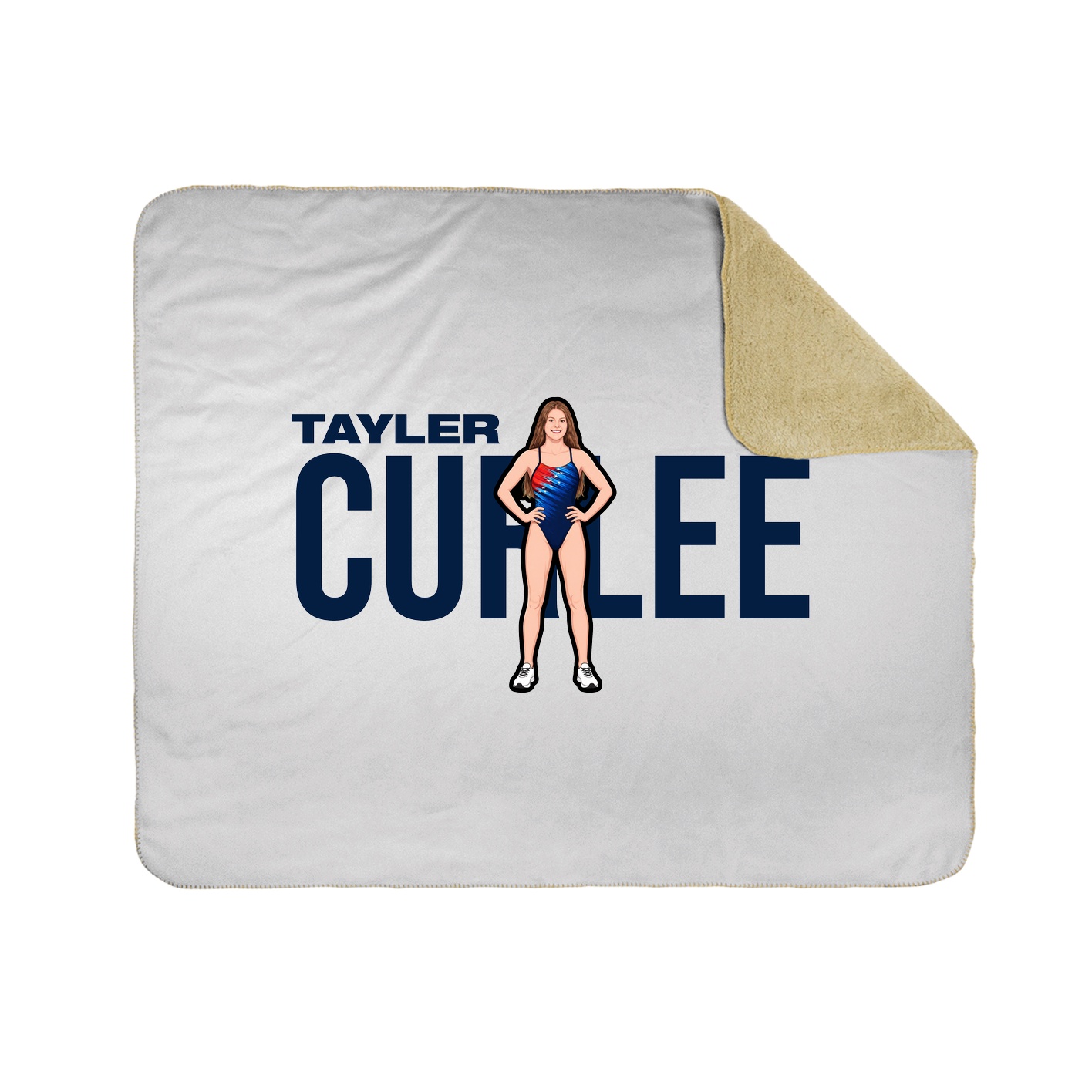 Throw Blanket — Player Name in White