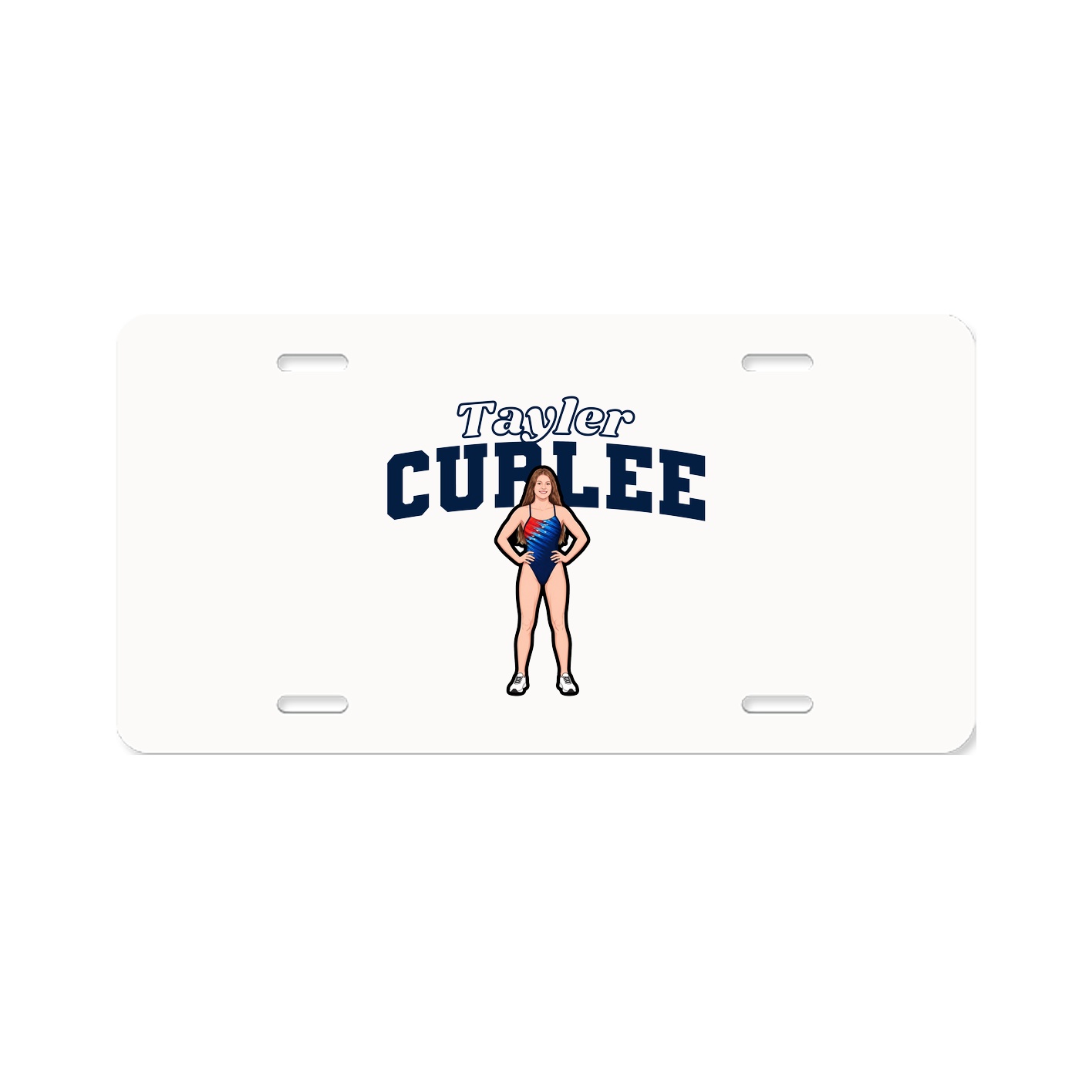 License Plate — Name Arch in Classic