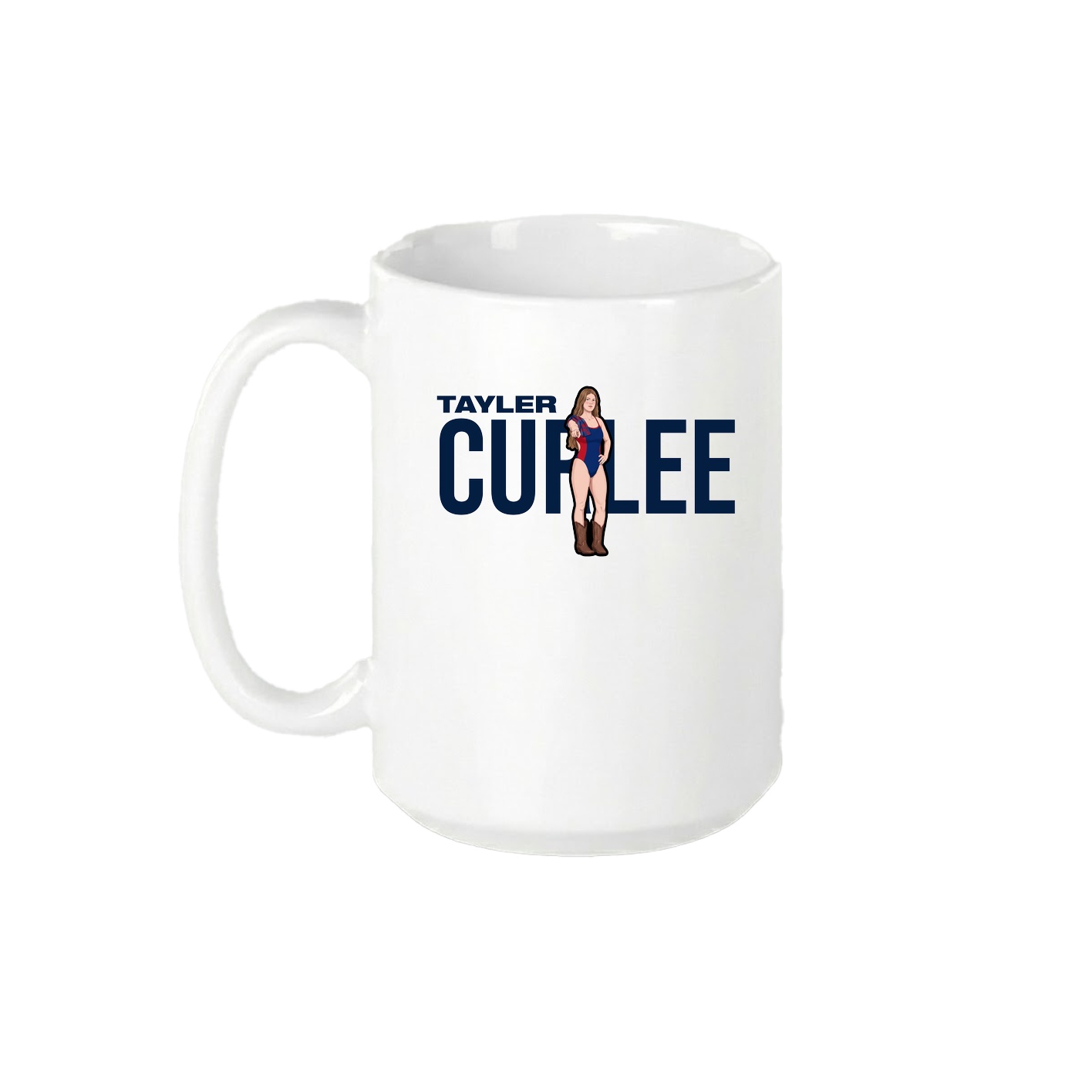 15oz Coffee Mug — Player Name in White