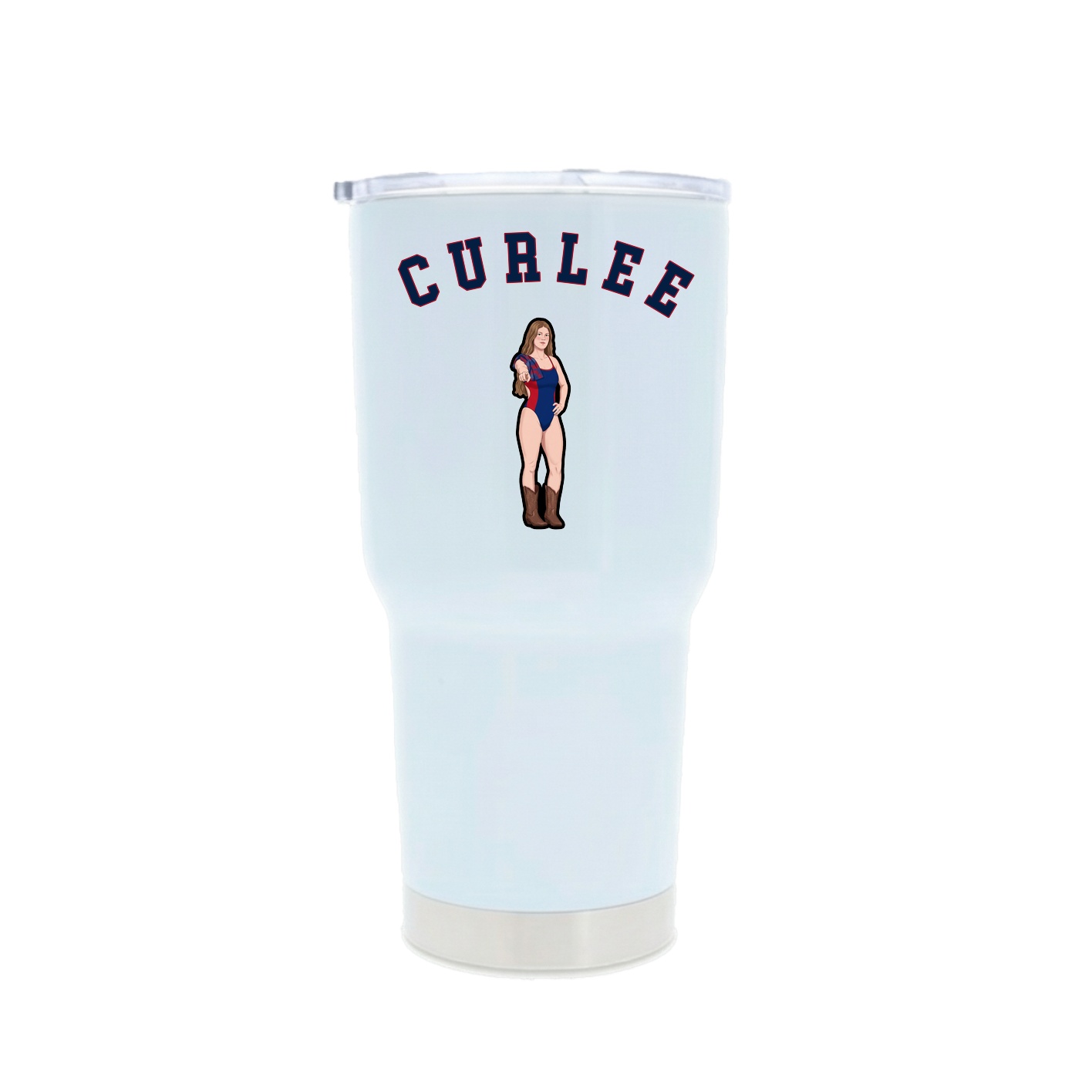 30oz Stainless Steel Tumbler — Shirsey Arch in White