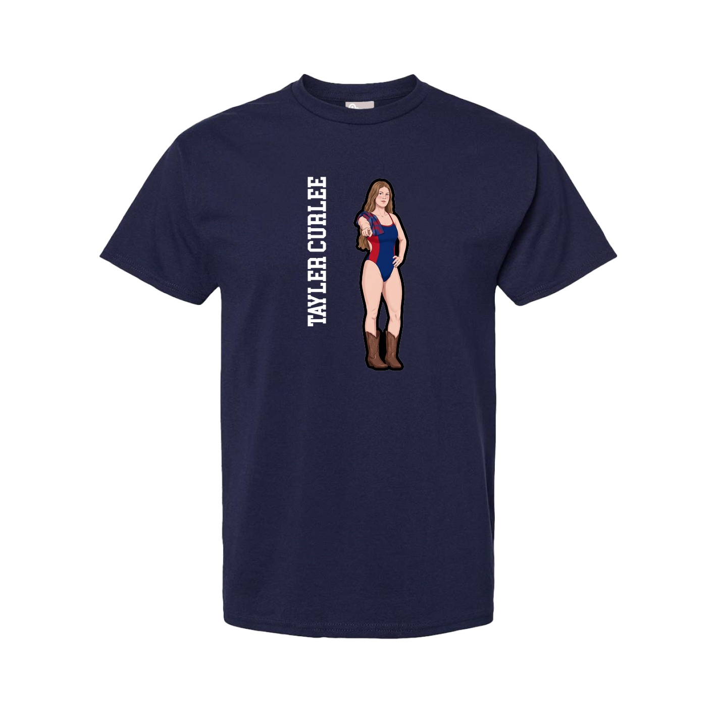 Youth Tee — Name Vertical in Navy