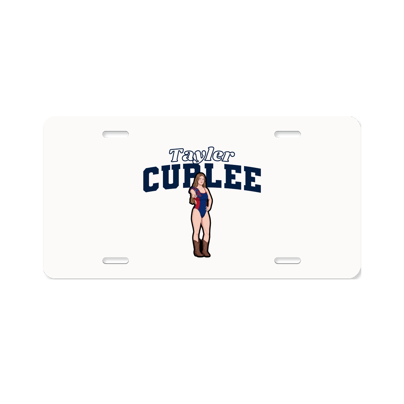 License Plate — Name Arch in Classic