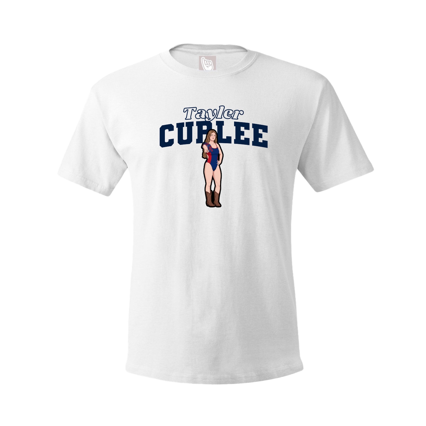 Youth Tee — Name Arch in White