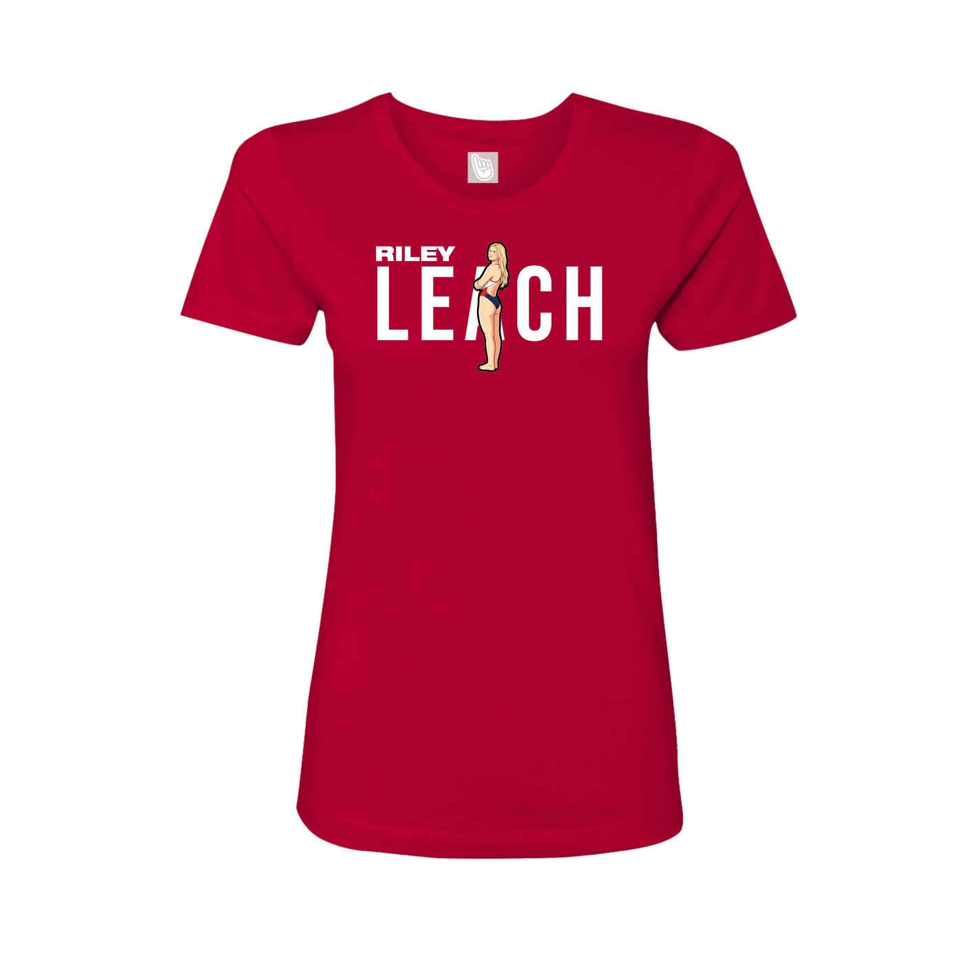 Fitted Women's Tee — Player Name in Red