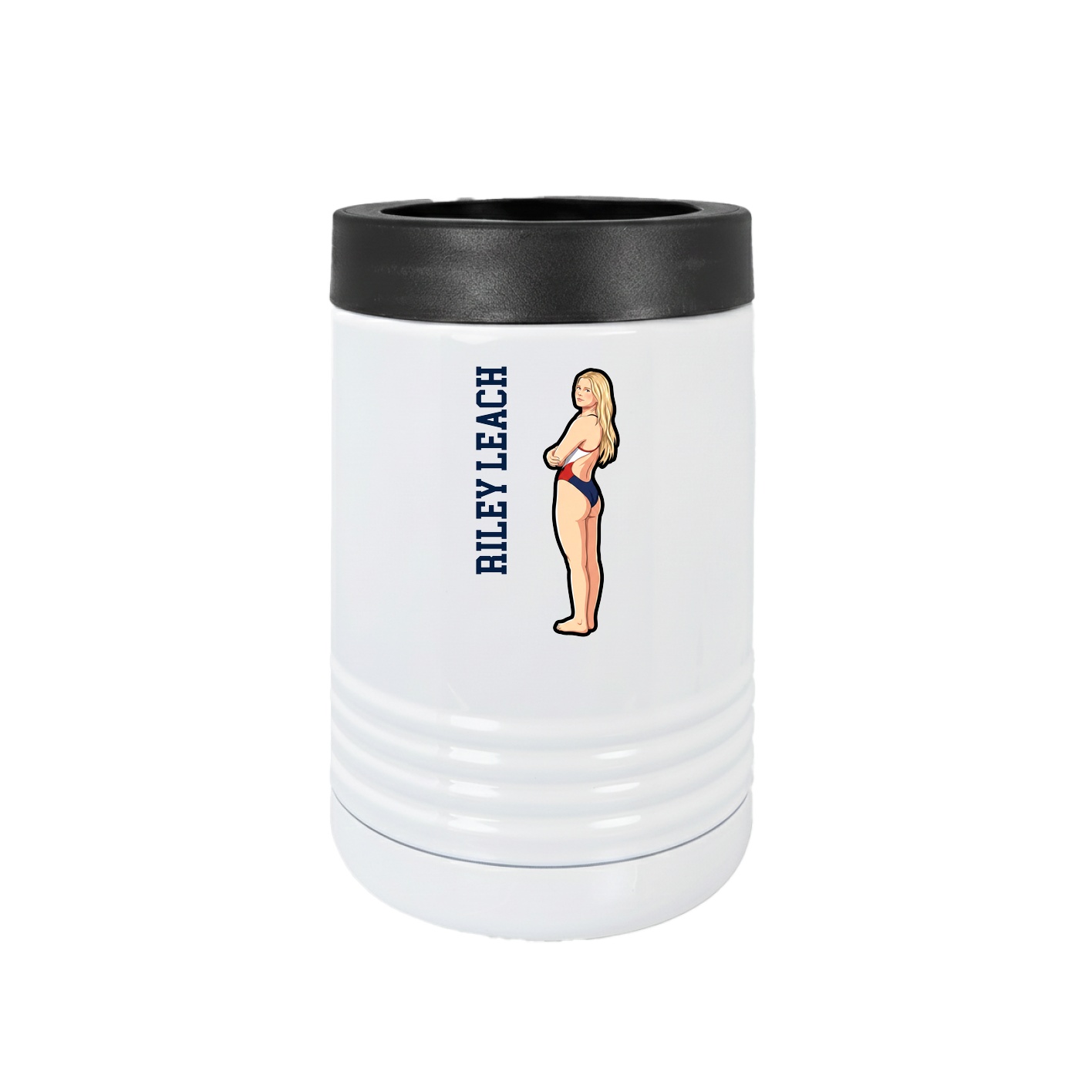 Beverage Holder — Name Vertical in White