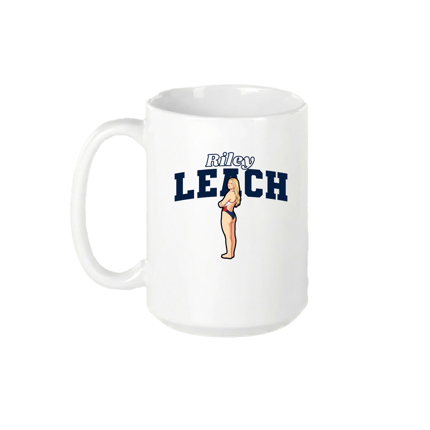 15oz Coffee Mug — Name Arch in White
