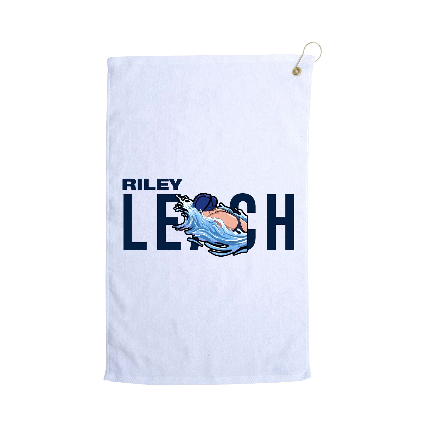 Golf Towel — Player Name in White