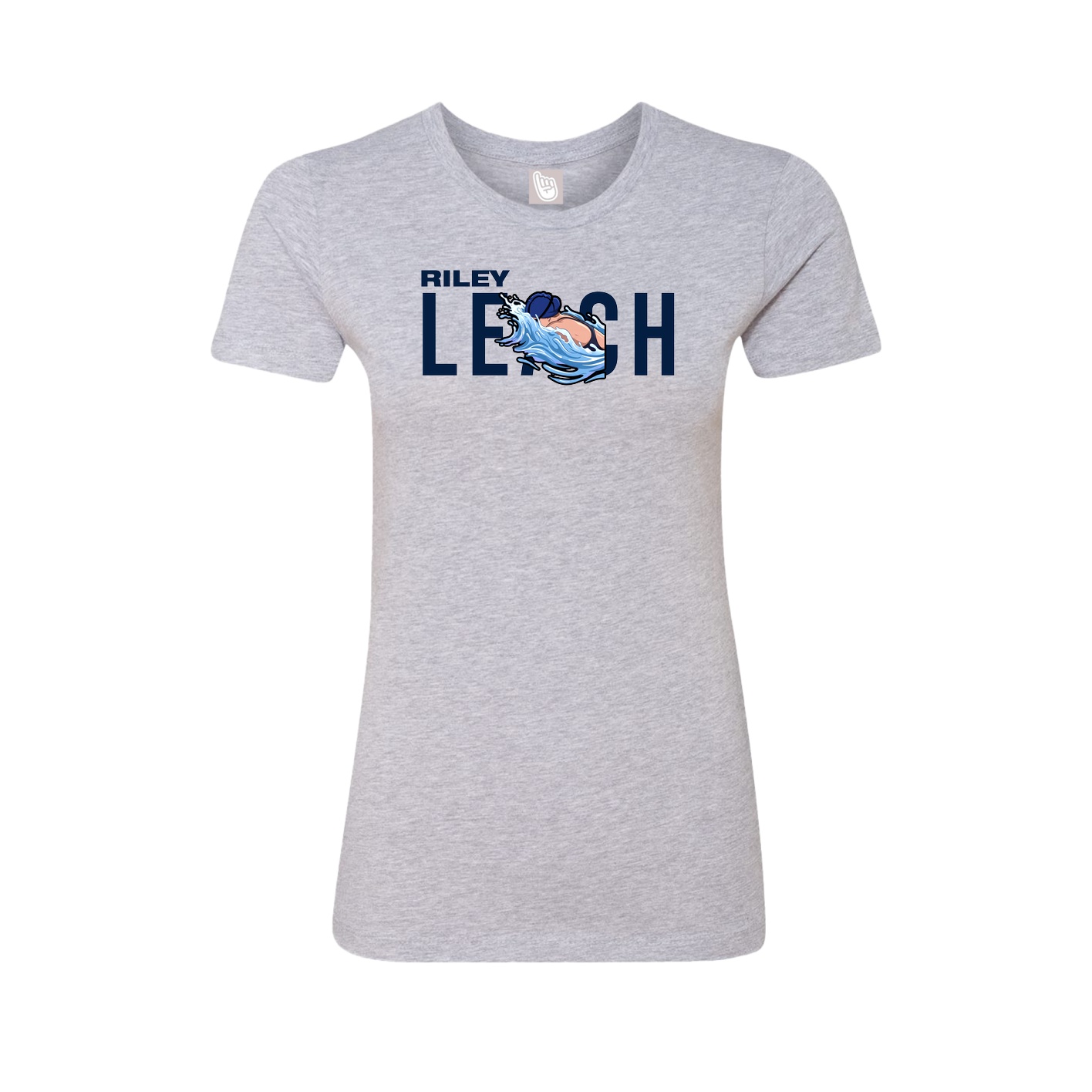 Fitted Women's Tee — Player Name in Grey