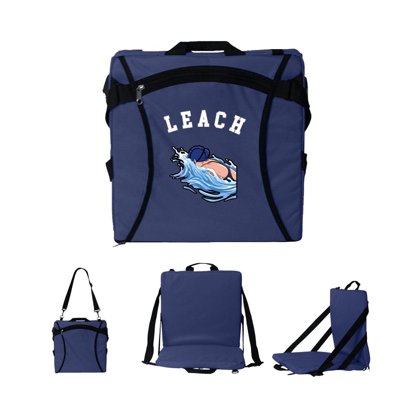 Folding Stadium Seat — Shirsey Arch in Navy