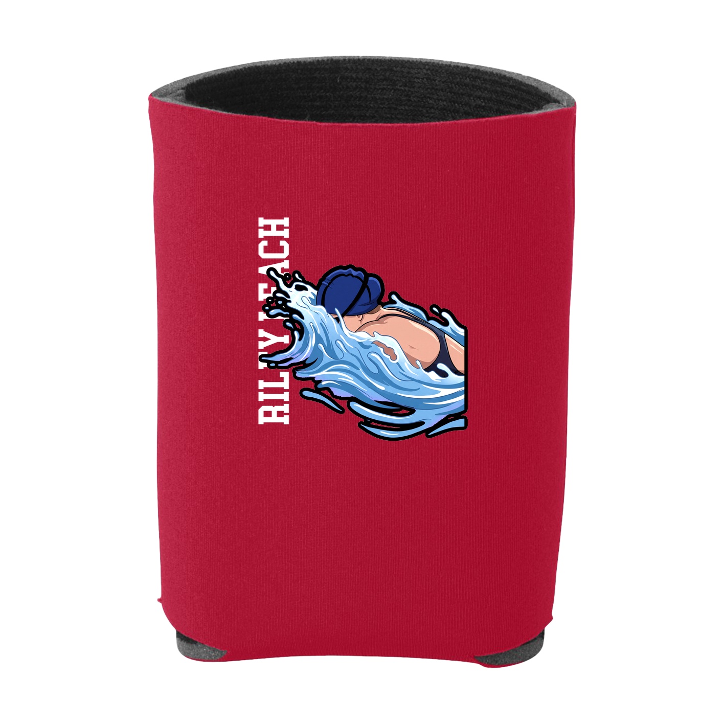 Can Holder — Name Vertical in Red