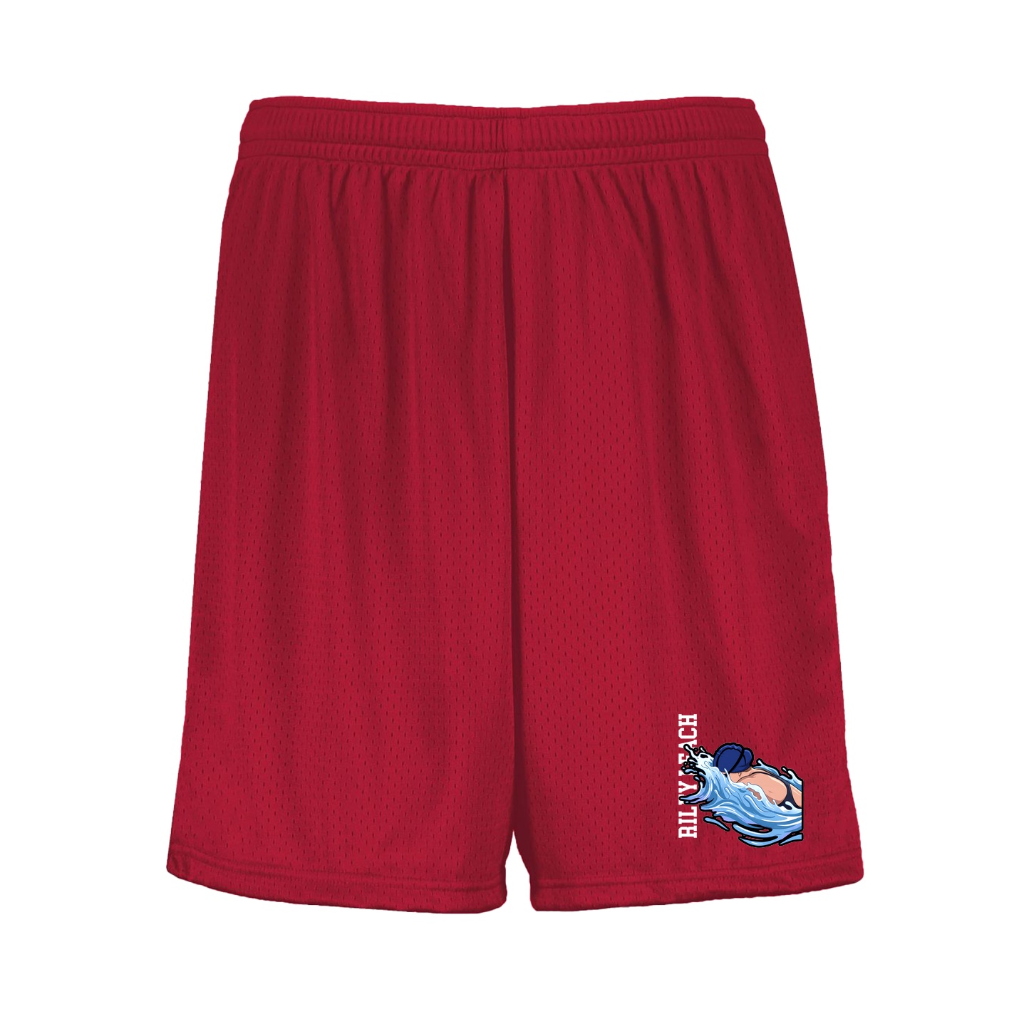Shorts — Name Vertical in Red