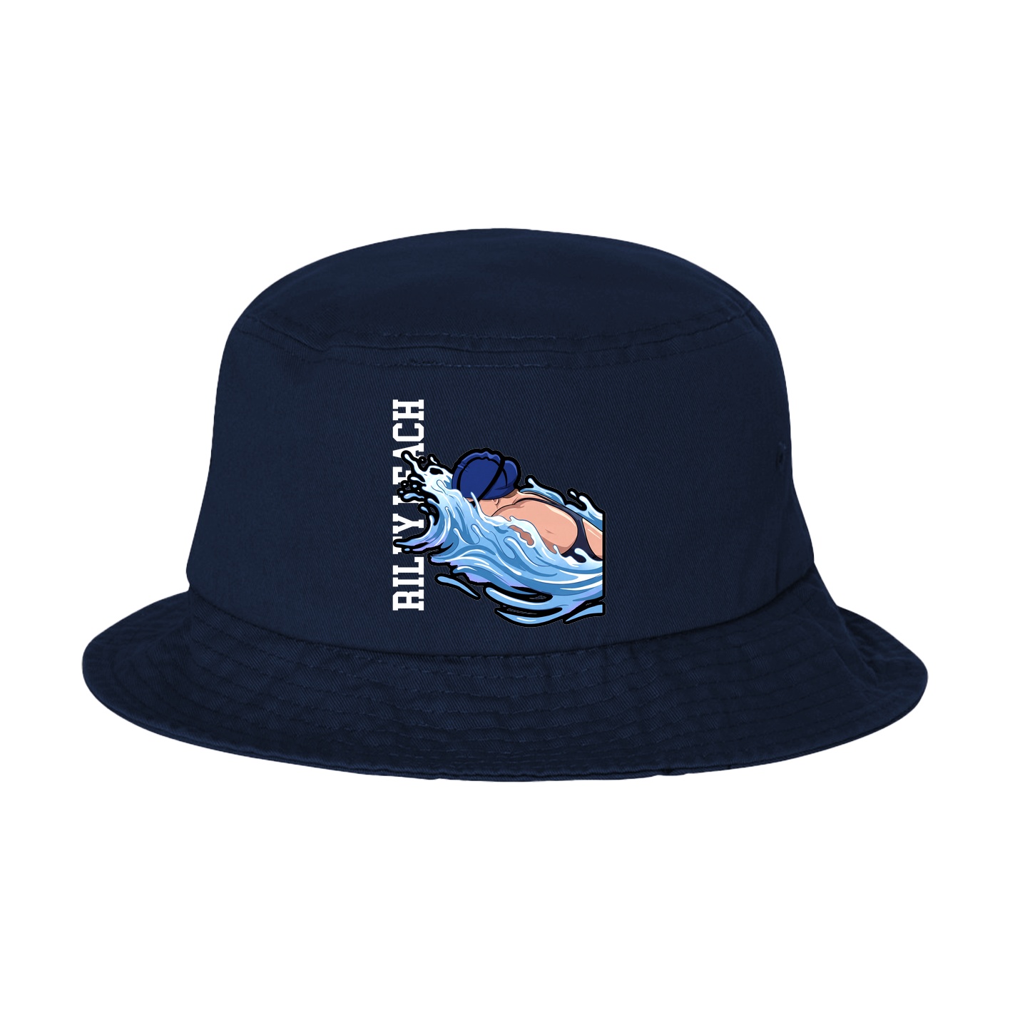 Bucket Cap — Name Vertical in Navy