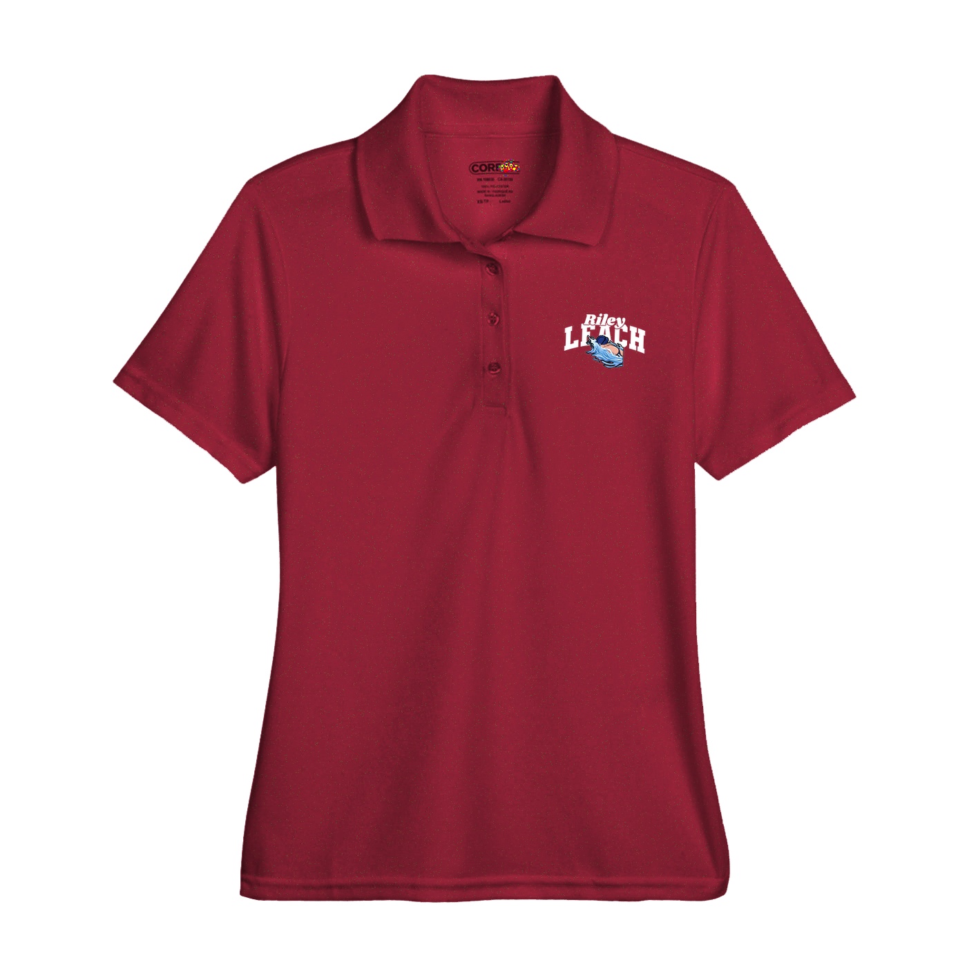 Womens Performance Polo — Signature Arch in Red