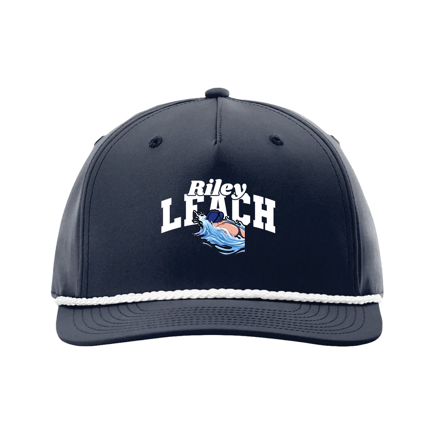 Five-Panel Classic Rope Cap — Signature Arch in Navy