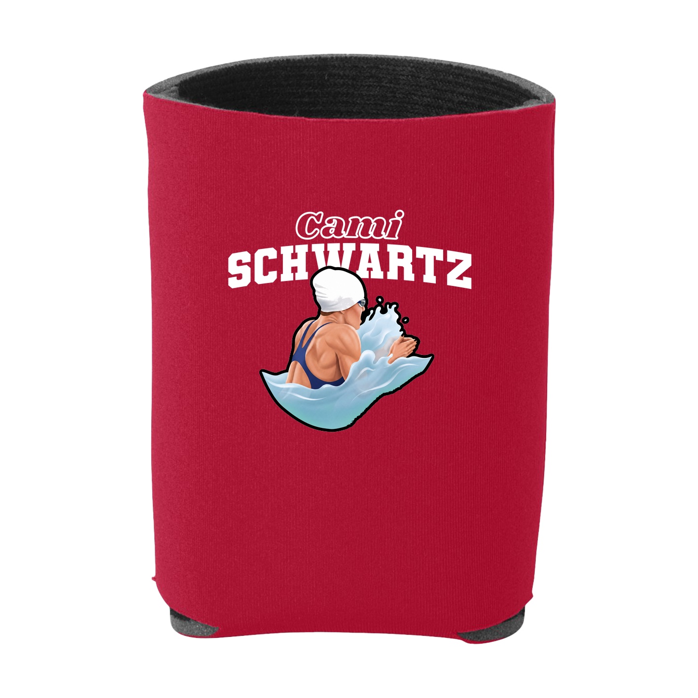 Can Holder — Name Arch in Red