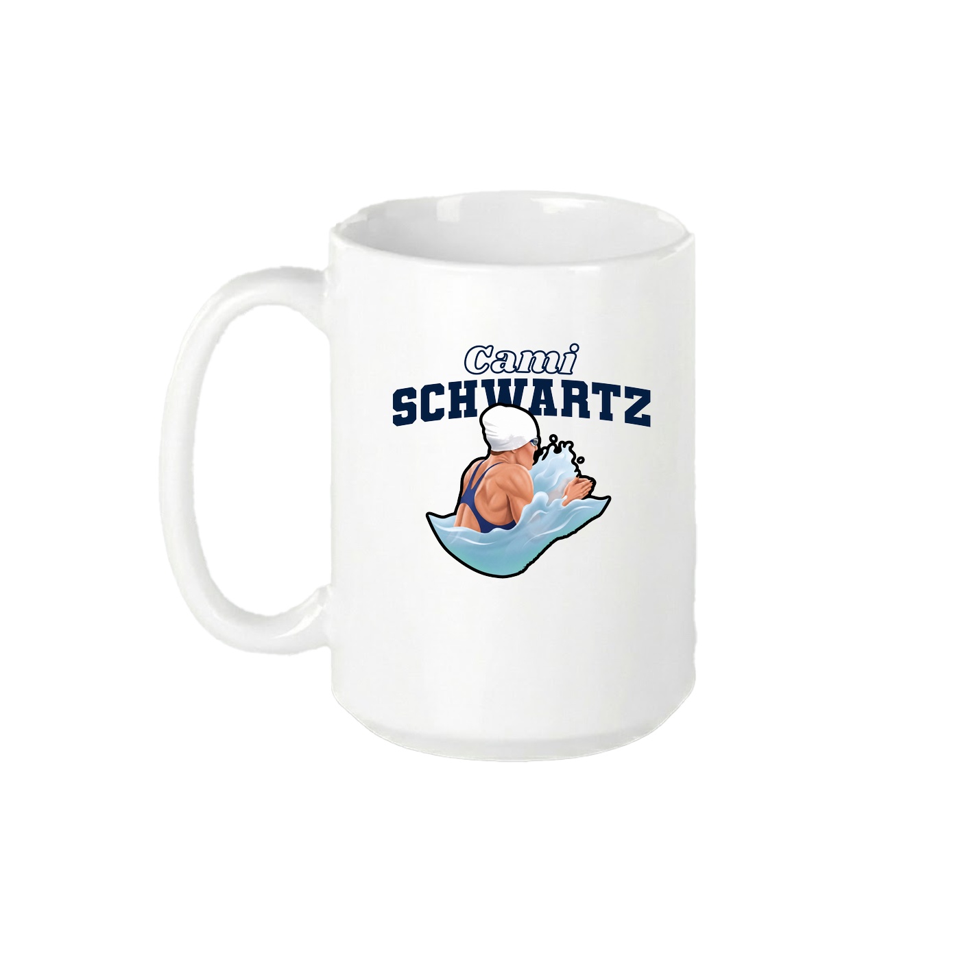 15oz Coffee Mug — Name Arch in White