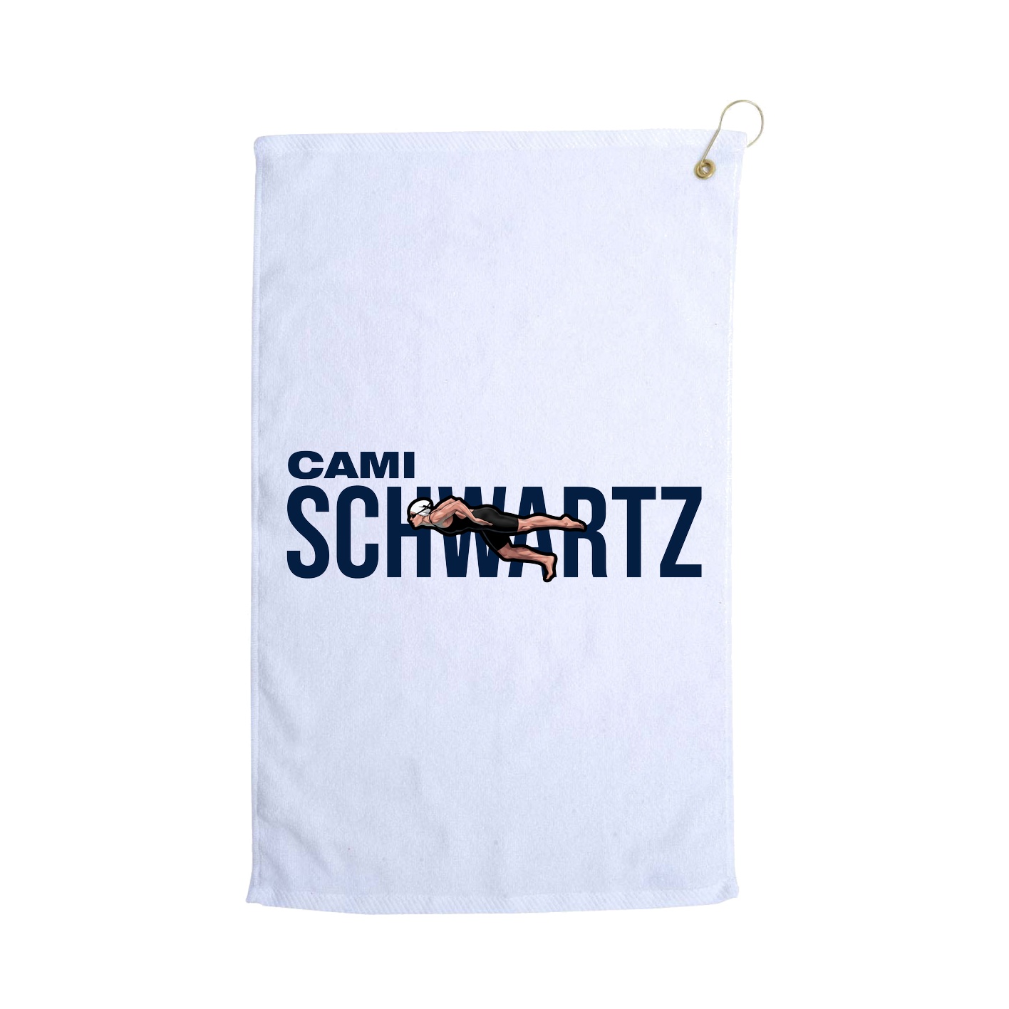 Golf Towel — Player Name in White