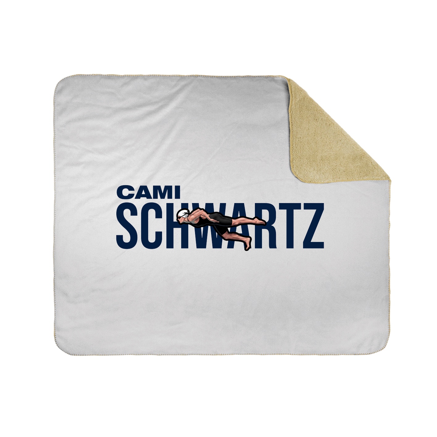 Throw Blanket — Player Name in White