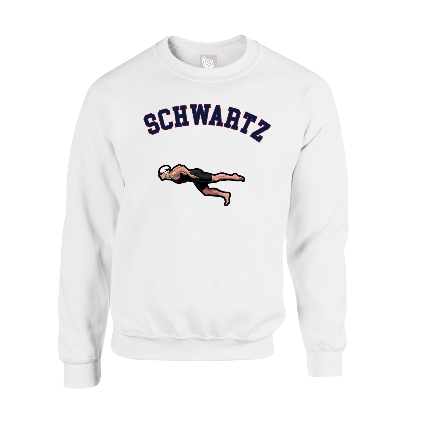 Fleece Crew — Shirsey Arch in White
