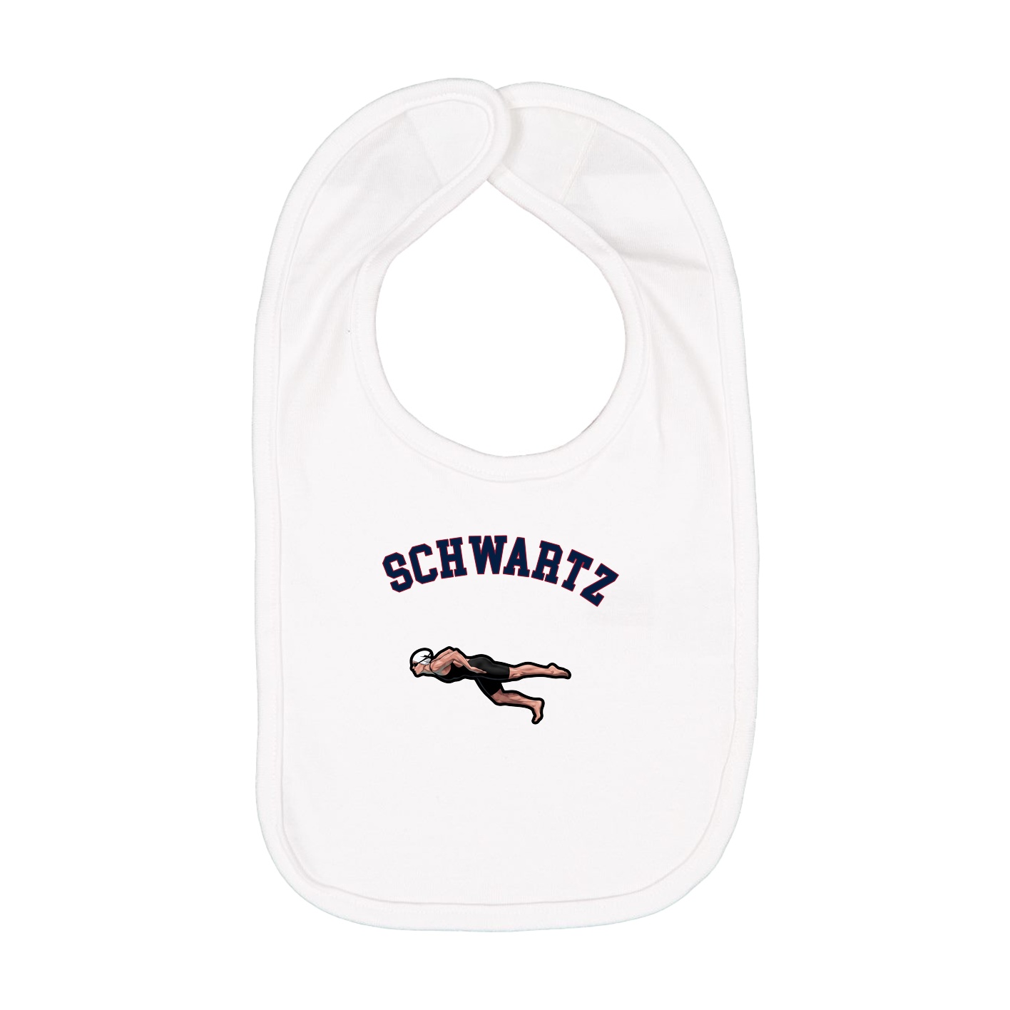Infant Bib — Shirsey Arch in White