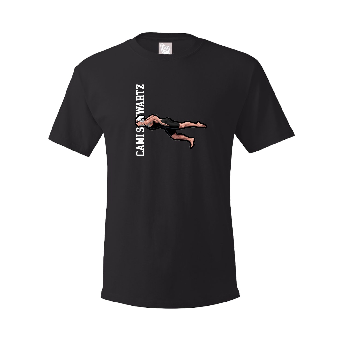 Tee — Name Vertical in Black