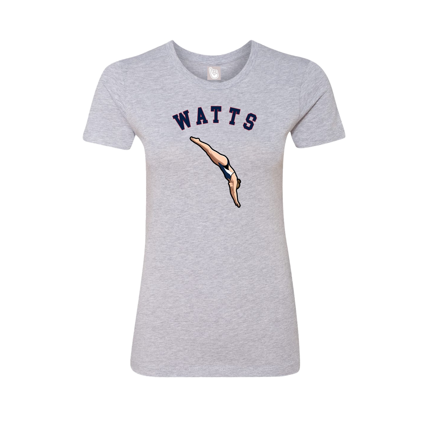 Fitted Women's Tee — Shirsey Arch in Grey