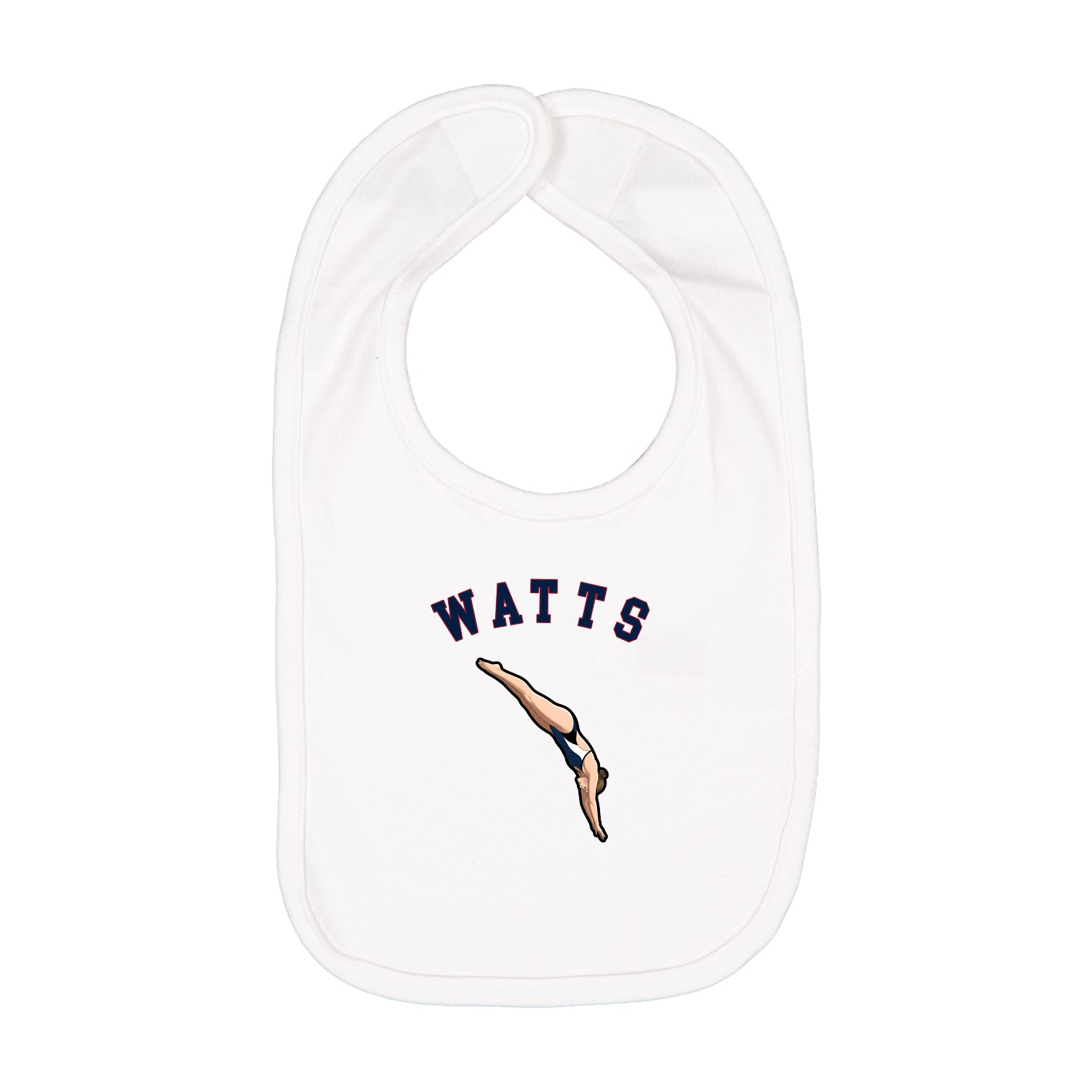 Infant Bib — Shirsey Arch in White