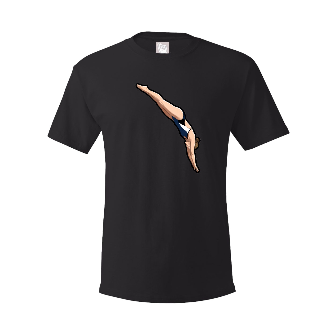 Tee — Name Vertical in Black