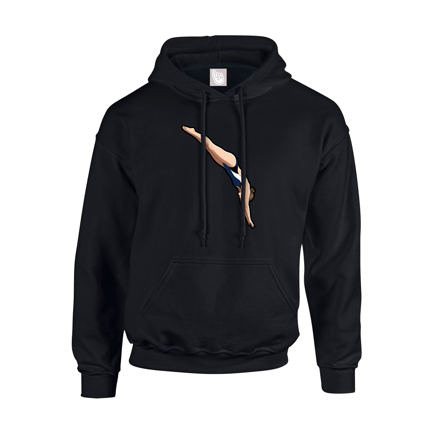 Youth Hoodie — Name Vertical in Black