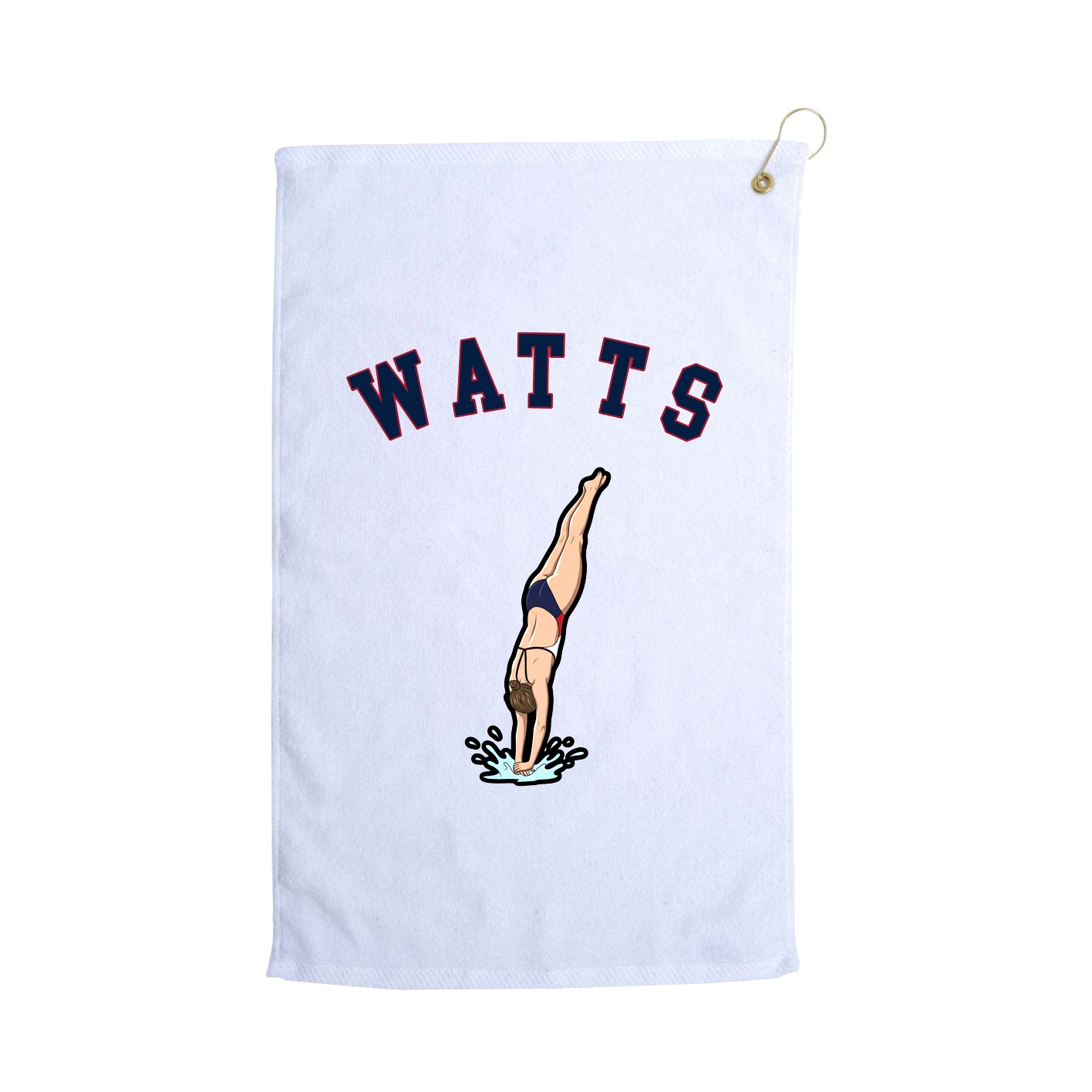 Golf Towel — Shirsey Arch in White