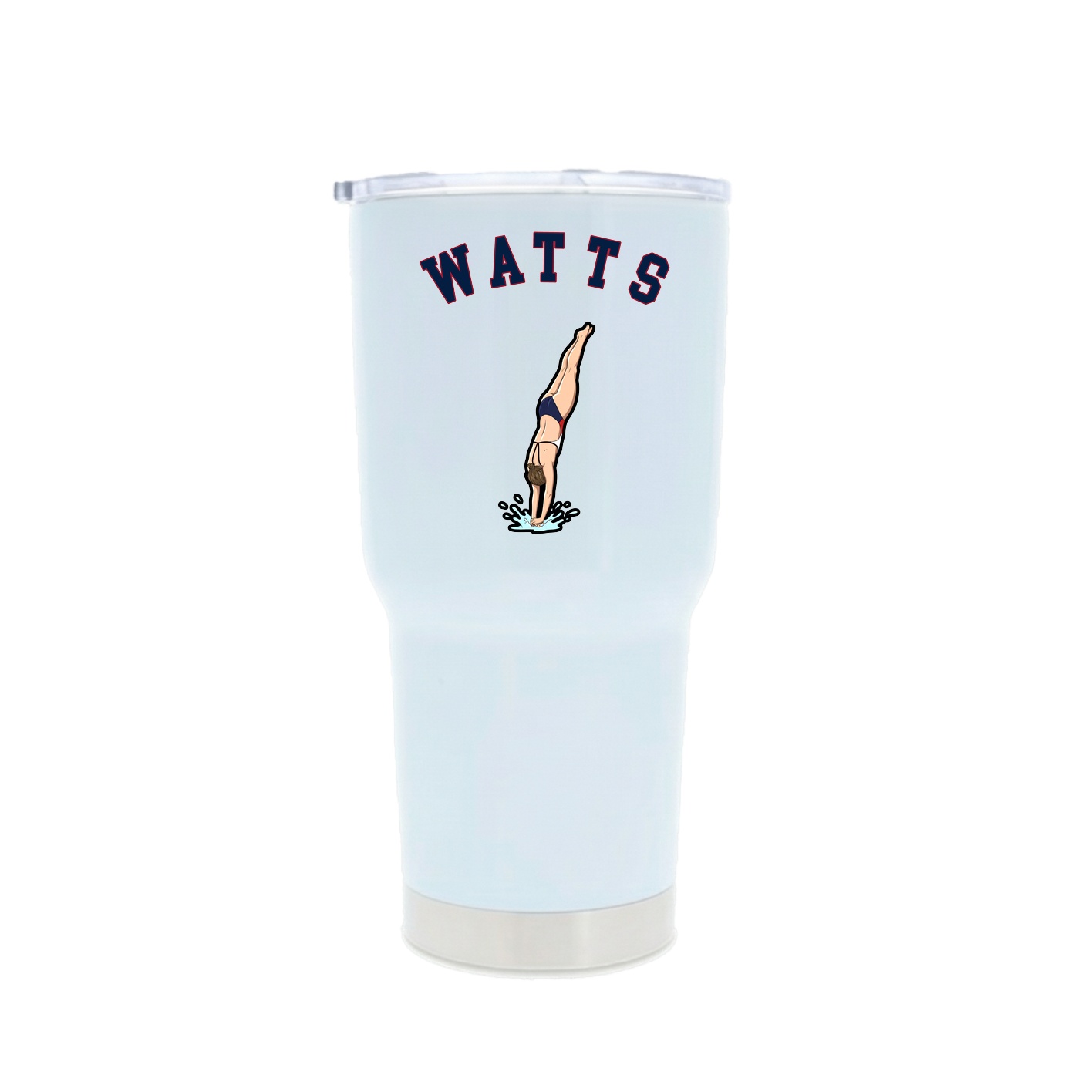 30oz Stainless Steel Tumbler — Shirsey Arch in White