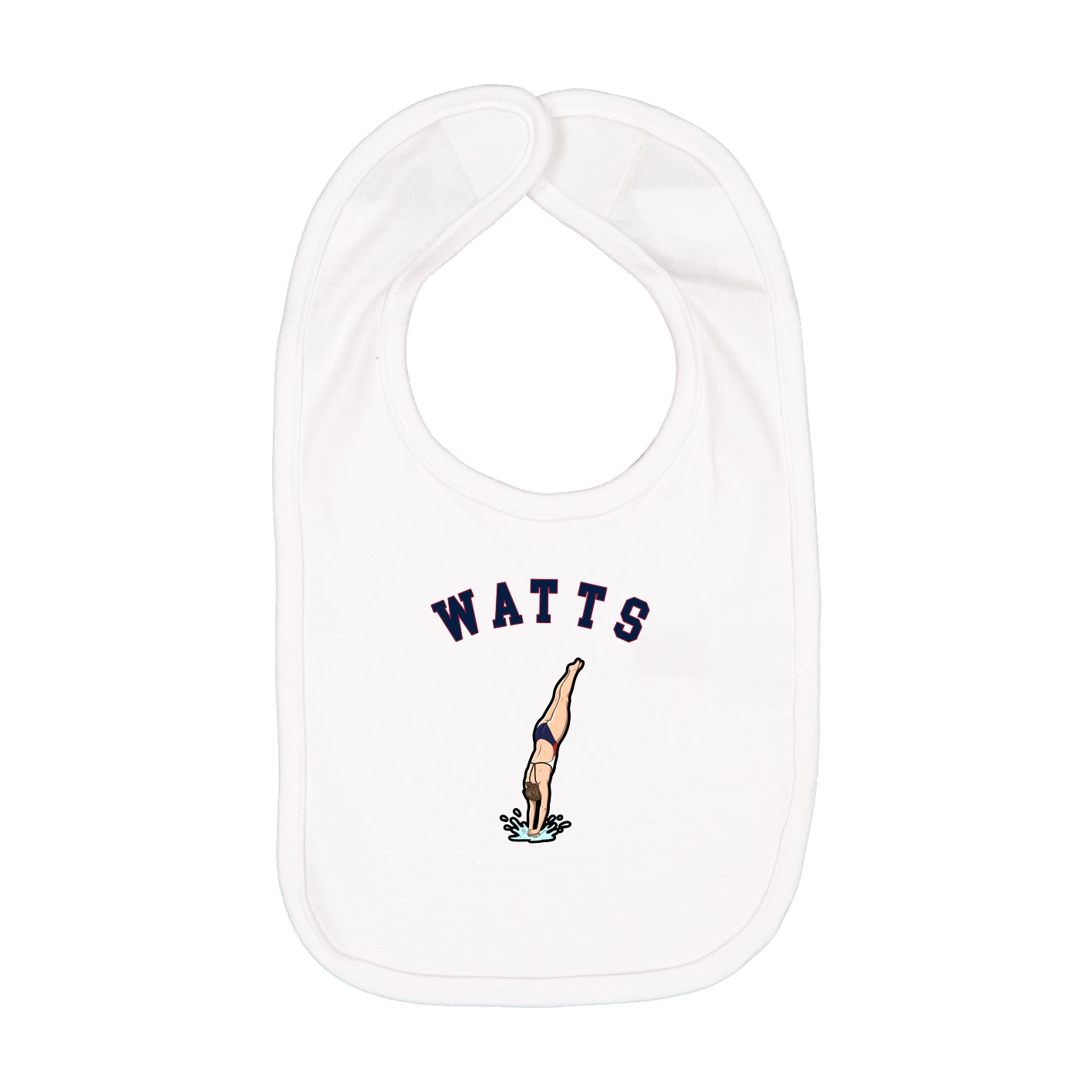 Infant Bib — Shirsey Arch in White
